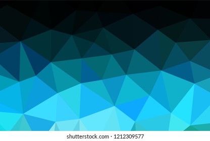Light BLUE vector shining hexagonal template. Modern geometrical abstract illustration with gradient. The textured pattern can be used for background.