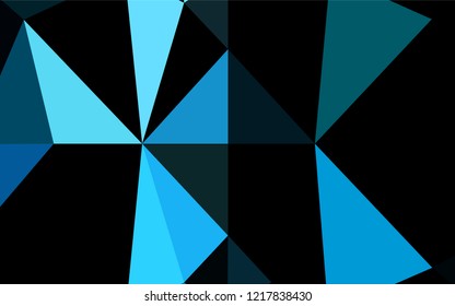 Light BLUE vector shining hexagonal template. Brand new colored illustration in blurry style with gradient. The polygonal design can be used for your web site.