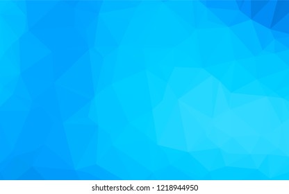 Light BLUE vector shining hexagonal background. Modern geometrical abstract illustration with gradient. The best triangular design for your business.
