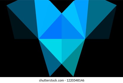 Light BLUE vector shining hexagonal pattern. Colorful illustration in abstract style with gradient. Brand new style for your business design.