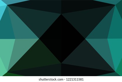 Light BLUE vector shining hexagonal pattern. Triangular geometric sample with gradient.  The textured pattern can be used for background.
