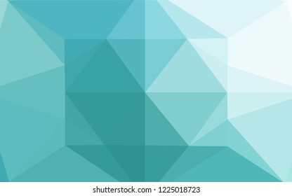 Light BLUE vector shining hexagonal template. A sample with polygonal shapes. The best triangular design for your business.