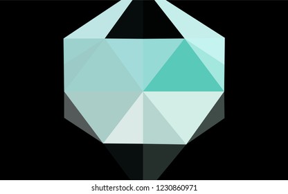 Light BLUE vector shining hexagonal template. Colorful illustration in abstract style with gradient. A new texture for your design.