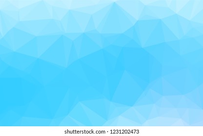 Light BLUE vector shining hexagonal template. Triangular geometric sample with gradient.  A completely new design for your business.