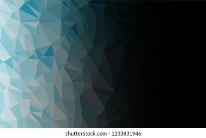 Light BLUE vector shining hexagonal background. Colorful illustration in abstract style with gradient. The best triangular design for your business.