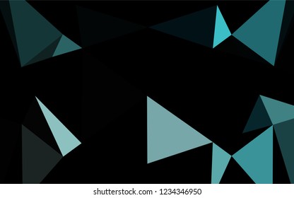 Light BLUE vector shining hexagonal pattern. A sample with polygonal shapes. Triangular pattern for your business design.