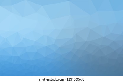 Light BLUE vector shining hexagonal background. Triangular geometric sample with gradient.  Brand new style for your business design.