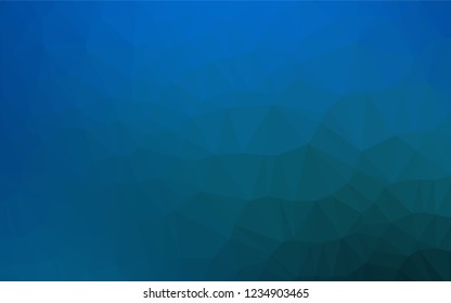 Light BLUE vector shining hexagonal pattern. Shining illustration, which consist of triangles. The template can be used as a background for cell phones.