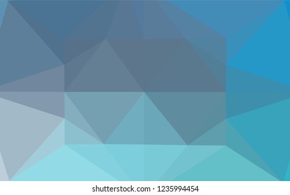 Light BLUE vector shining hexagonal template. Creative geometric illustration in Origami style with gradient. The completely new template can be used for your brand book.