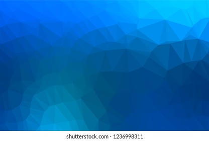 Light BLUE vector shining hexagonal template. A sample with polygonal shapes. A new texture for your design.