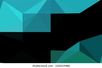Light BLUE vector shining hexagonal template. A vague abstract illustration with gradient. Brand new design for your business.