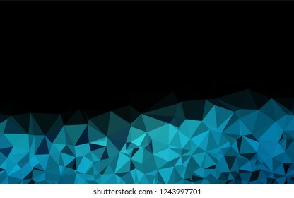 Light BLUE vector shining hexagonal template. A sample with polygonal shapes. A completely new template for your business design.