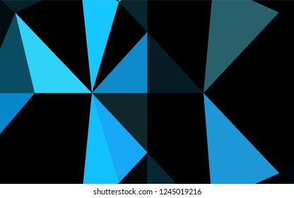 Light BLUE vector shining hexagonal pattern. Shining colored illustration in a Brand new style. The polygonal design can be used for your web site.