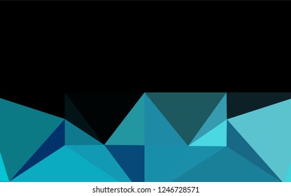 Light BLUE vector shining hexagonal background. A sample with polygonal shapes. The completely new template can be used for your brand book.