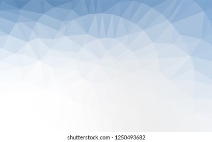 Light BLUE vector shining hexagonal pattern. A sample with polygonal shapes. The elegant pattern can be used as part of a brand book.