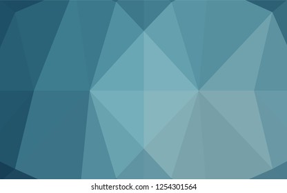 Light BLUE vector shining hexagonal pattern. Creative geometric illustration in Origami style with gradient. A completely new design for your business.