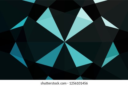 Light BLUE vector shining hexagonal background. A completely new color illustration in a vague style. Triangular pattern for your business design.