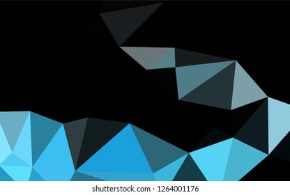 Light BLUE vector shining hexagonal pattern. Shining illustration, which consist of triangles. The completely new template can be used for your brand book.