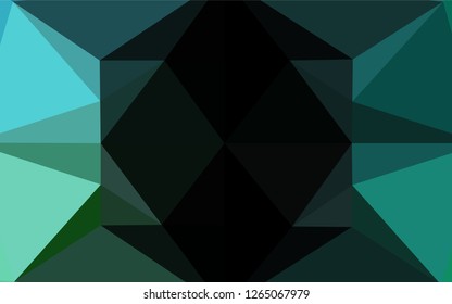 Light BLUE vector shining hexagonal background. Creative geometric illustration in Origami style with gradient. Brand new design for your business.