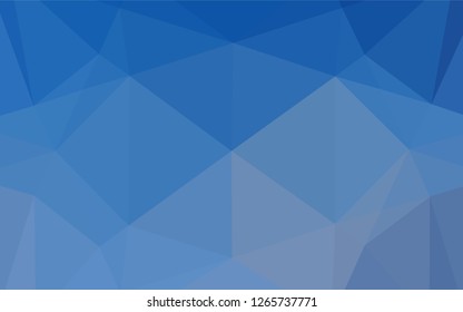 Light BLUE vector shining hexagonal template. A completely new color illustration in a vague style. Triangular pattern for your business design.