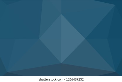 Light BLUE vector shining hexagonal template. Shining illustration, which consist of triangles. A completely new design for your business.