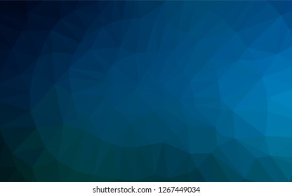 Light BLUE vector shining hexagonal pattern. Colorful abstract illustration with gradient. Triangular pattern for your business design.