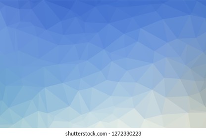 Light BLUE vector shining hexagonal template. A vague abstract illustration with gradient. The completely new template can be used for your brand book.
