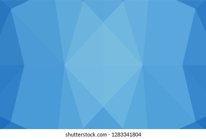 Light BLUE vector shining hexagonal template. Shining colored illustration in a Brand new style. A new texture for your design.