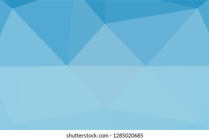 Light BLUE vector shining hexagonal template. Shining illustration, which consist of triangles. The polygonal design can be used for your web site.