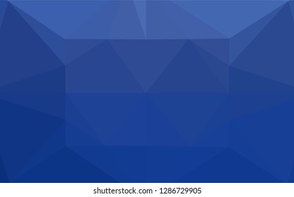 Light BLUE vector shining hexagonal pattern. Triangular geometric sample with gradient.  A completely new template for your business design.