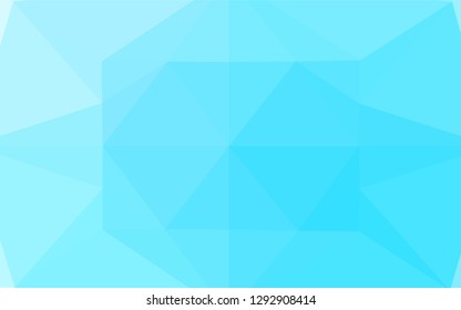 Light BLUE vector shining hexagonal template. A completely new color illustration in a vague style. A completely new template for your business design.