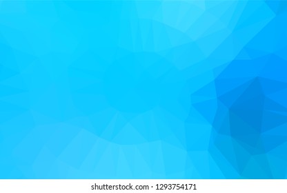 Light BLUE vector shining hexagonal template. A completely new color illustration in a vague style. A completely new design for your business.