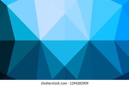 Light BLUE vector shining hexagonal template. Glitter abstract illustration with an elegant design. The completely new template can be used for your brand book.