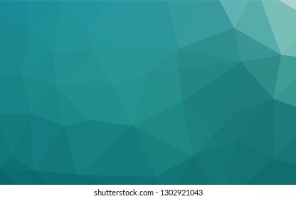 Light BLUE vector shining hexagonal pattern. Geometric illustration in Origami style with gradient.  Triangular pattern for your business design.