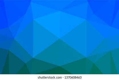 Light BLUE vector shining hexagonal background. Colorful illustration in abstract style with gradient. The textured pattern can be used for background.