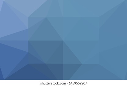 Light BLUE vector shining hexagonal pattern. A vague abstract illustration with gradient. The best triangular design for your business.