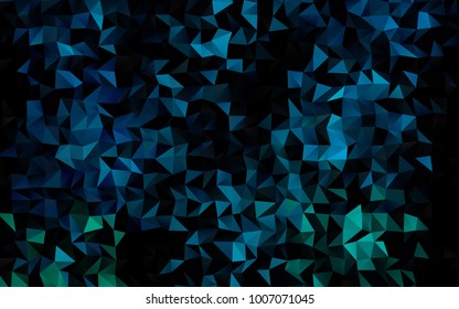 Light BLUE vector shining triangular pattern. Colorful illustration in abstract style with gradient. The polygonal design can be used for your web site.
