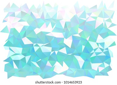 Light BLUE vector shining triangular background. Creative geometric illustration in Origami style with gradient. Triangular pattern for your business design.