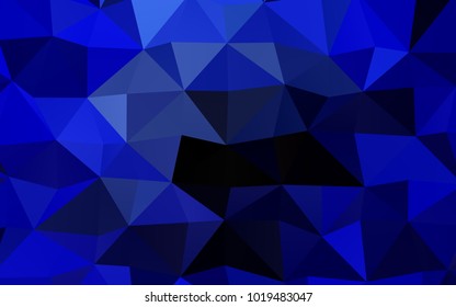 Light BLUE vector shining triangular background. Creative illustration in halftone style with gradient. A completely new template for your business design.