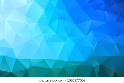 Light BLUE vector shining triangular background. An elegant bright illustration with gradient. A completely new template for your business design.