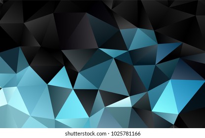Light BLUE vector shining triangular background. Colorful abstract illustration with gradient. The textured pattern can be used for background.