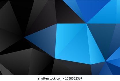 Light BLUE vector shining triangular template. A completely new color illustration in a vague style. A completely new template for your business design.