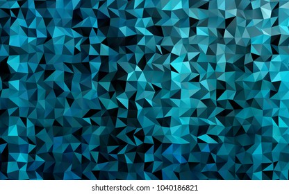 Light BLUE vector shining triangular background. Triangular geometric sample with gradient.  Triangular pattern for your business design.