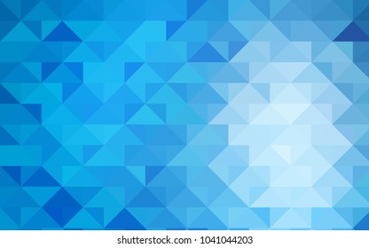 Light BLUE vector shining triangular pattern. Creative illustration in halftone style with gradient. The template can be used as a background for cell phones.