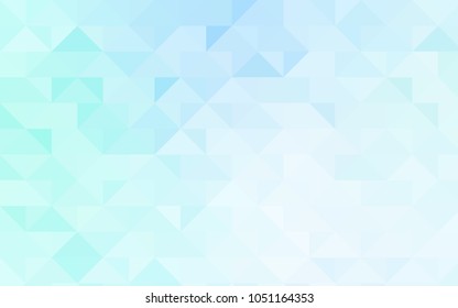 Light BLUE vector shining triangular pattern. An elegant bright illustration with gradient. The polygonal design can be used for your web site.