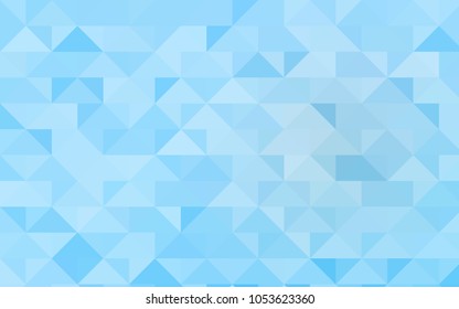 Light BLUE vector shining triangular pattern. Glitter abstract illustration with an elegant design. The polygonal design can be used for your web site.