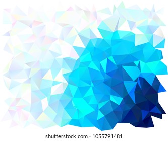Light BLUE vector shining triangular pattern. Glitter abstract illustration with an elegant design. The completely new template can be used for your brand book.