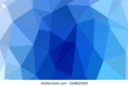 Light BLUE vector shining triangular cover. Polygonal abstract illustration with gradient. The template for cell phone's backgrounds.