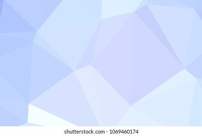 Light BLUE vector shining triangular layout. Polygonal abstract illustration with gradient. That pattern can be used as a part of a brand book.