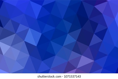 Light BLUE vector shining triangular layout. Creative geometric illustration in Origami style with gradient. The polygonal design can be used for your web site.